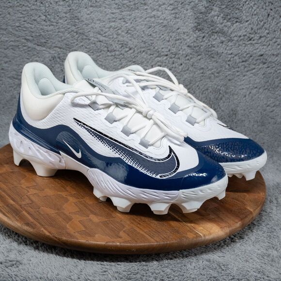 Nike Men's Alpha Huarache Elite 4 Low MCS - FD6255 103 - White / Blue - Size: 14 - Picture 2 of 7